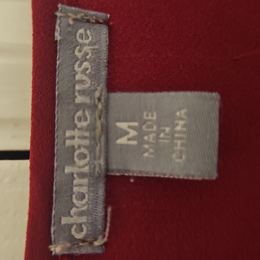 Charlotte Russe Deep Red Blouse - Picture 4 of 5
